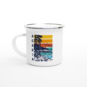 Retro Acadia National Park Campfire Mug