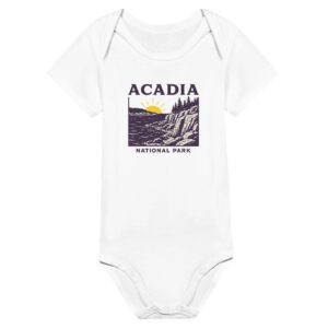 Classic Acadia National Park Baby Onesie