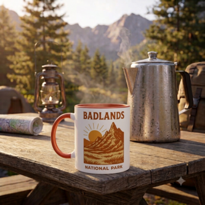 Vintage Badlands National Park Mug